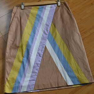 EUC Boden Straight Cotton Blend Lined Skirt Size 6